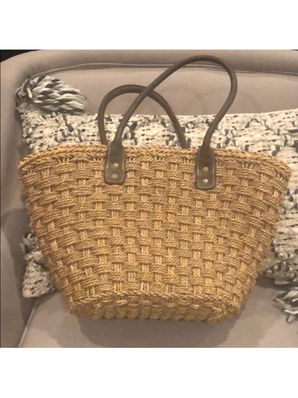 J. Crew straw bag - Picture 2 of 6